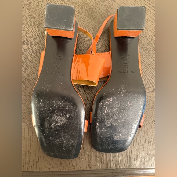 VIA SPIGA Women's Forte Block Heel Sandal size 9.5, is a salmon color - Picture 4 of 7